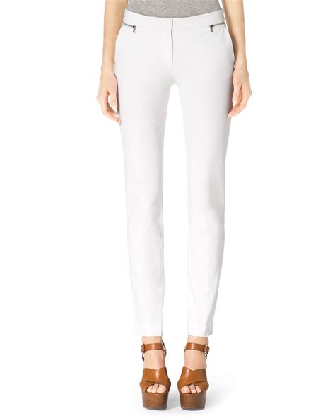 michael kors white pant suit|Michael Kors modern tailored pants.